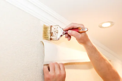 Pose de papier peint à Vergigny — revêtements muraux et toiles de verre